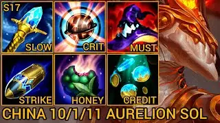Sovereign 768 Aurelion Sol MVP 10/1/11 - China Server Wild Rift Best High Tier New Build Season 17