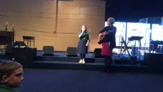 Evelyn sings 