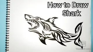 Drawing Tribal Shark | Tribal Tattoo Design | Magsael Drawing