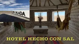Duermo en un hotel HECHO SOLO CON SAL en el Salar de Uyuni, BOLIVIA.