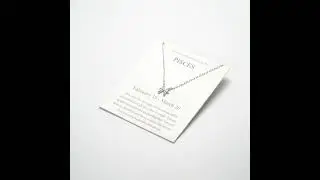 Pisces Zodiac Necklace Created with Zircondia&reg; Crystals by Philip Jones Jewellery