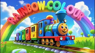 Rainbow Colour Train | Nursery Rhyme for Kids | Learn Colours for Kids