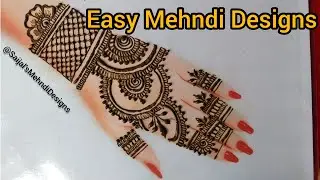 Very easy simple mehndi design front hand | stylish mehndi designs | arabic style mehndi | mehandi