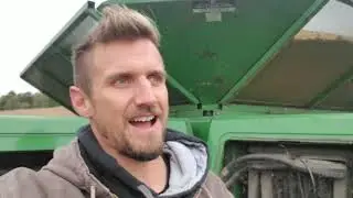First Time Filling A Grain Bag.  Corn spilled everywhere!