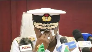 What Made The Former Chief of Naval Staff, Awwal Gambo Cry While Making His Hand-Over Speech?
