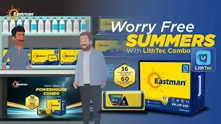 Eastman LithTec Combo &ndash; Fast Charging, Long Backup & Maintenance-Free | Perfect for Indian Summers