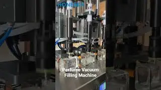 Semi automatic perfume glass bottle 4 heads liquid perfume vacuum filling machine #fillingmachine