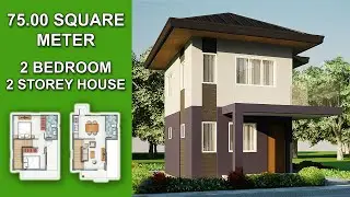 75 Sqm. Pinoy/OFW Simple & Beautiful 2 Bedroom Dream House Design