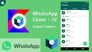 WhatsApp Clone in Jetpack Compose Part-IV | NestedScrollView | TabLayout | Android | Make It Easy