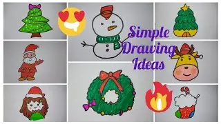 Cute and Easy Christmas Drawing Ideas | Step-by-Step Holiday Art | Fun DIY Art for Kids | tutorials