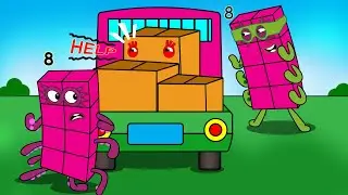 Octonaughty kindaps Six, Numberblocks 8 want to save her - Numberblocks fanmade coloring story