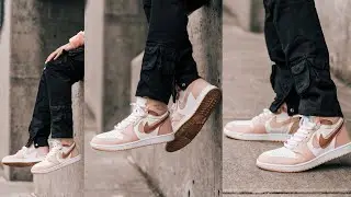 Jordan 1 Pink Salmon (1985) - Double Swoosh On Feet