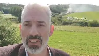 Breaking news report from derailed train scene in Aberdeenshire