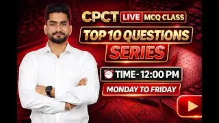 CPCT MCQ Practice Live | Most Expected Questions||CPCT MCQ Live Practice Session | Score More inCPCT