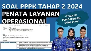 SOAL PPPK TEKNIS PENATA LAYANAN OPERASIONAL - KISI KISI SOAL PPPK TAHAP 2 2024.
