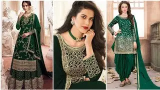 Trendy Dark Green Dresses Design 💚 | Beautiful Dark Green Suit Design | Gharara Suit |Lehenga Design