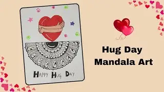 How to make Heart Mandala Art❤️ | Valentine Week | Hug Day🤗