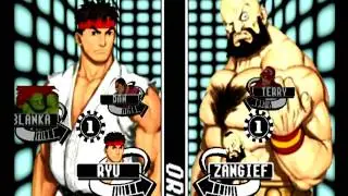 Capcom VS SNK Pro (Dreamcast) Arcade Mode as Blanka/Dan/Ryu
