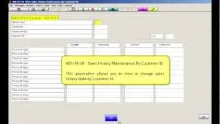 Sales History Maintenance By Customer ID