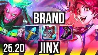 BRAND & Karma vs JINX & Senna (ADC) | 61k DMG, 12/4/15 | KR Master | 25.20