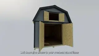 Craftsmans Cove 10x12 & 10x16 Pre-Cut Barn Kit with Centered Gable Door  - Walk Through