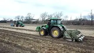 Agraweld working down carrot straw for Gourdie Farms with John Deere & Spaders! March 23, Perthshire