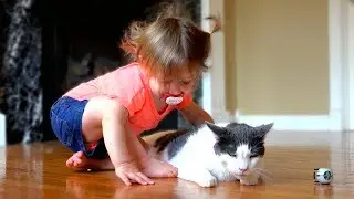 Baby Loves Her Kitty - Too Cute!!!