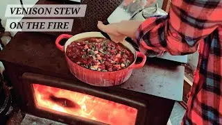 Cooking Venison Stew on a Wood Fire NOT specifically made for Cooking