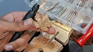 Making a Wooden Leaf Pendant | Relaxing Wood Carving ASMR Art