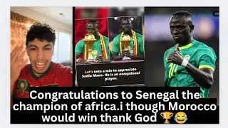 What a disgrace Senegal gave Morocco in their own country 😁🎉 congratulations champion 