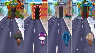 Talking Tom Gold Run Smart Penguin Tom vs Valkyrie Angela vs Shark Hank vs Gingerbread Ben Gameplay