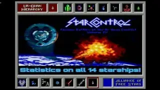Sega Genesis Star Control G1: main theme, credits & starship statistics on all 14 featured vessels!