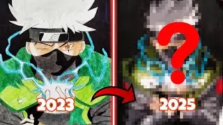 Recreating my 2yr old art work🤯 To see my Glow up || Go kaifart