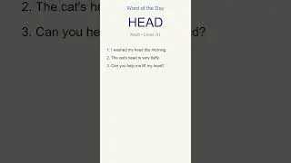 &ldquo;head&rdquo; Meaning +3 Examples | Improve Your English Fast! 🚀📚 #vocabulary #english #learnenglish