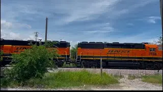 BNSF Local Train on Madill Subdivision at Broadway St Carrollton TX 5/8/25