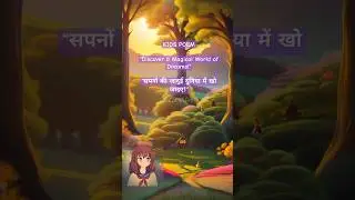 Magical Hindi Short Poem for Kids | सपनों की जादुई दुनिया #shortpoem #kidsstories#shorts