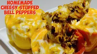 HOMEMADE CHEESY STUFFED BELL PEPPERS | ZATARAIN&rsquo;S RED BEANS & RICE | PERLYDEE