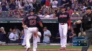 NYY@CLE: Two runs score following hit, error