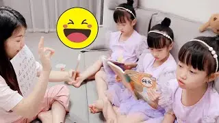 The holiday punch-in task time has come again~#sistersdaily #triplets #cutebaby