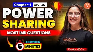 Master Power Sharing in Just 5 Min ⚡ | Class 10 Civics | Most Important Q&A | Varsha Mam