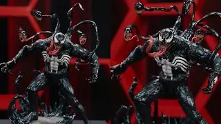 New Hot Toys Venom action figure on display by Sideshow Collectibles