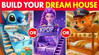Would You Rather - Build Your Luxury Dream House 🚀🏠💖🌈💎 Zootopia 2, Kpop, Stitch, Labubu