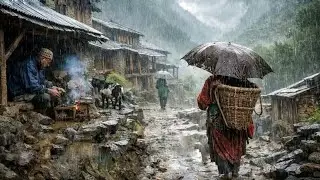 Surviving the Rainy Season in the Nepali Mountains | Peaceful Village Life