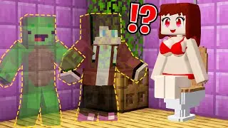JJ and MIKEY became INVISIBLE and HIDE JJ Girl`s TOILET! JJ`s Girl CAUGHT them in Minecraft - Maizen