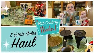 I BLEW ALL MY MONEY ON VINTAGE BARWARE! | HAUL from 3 Estate Sales in 2019! Georges Briard Barware