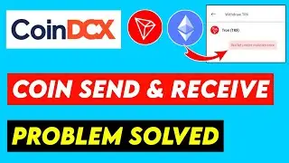 coindcx crypto send & receive problem | coindcx coin send & receive under maintenance