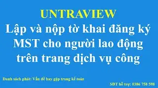 CÁCH LẬP TỜ KHAI ĐĂNG KÝ MST CHO NGƯỜI LAO ĐỘNG VÀ KÝ SỐ TRÊN TRANG https://dichvucong.gdt.gov.vn/