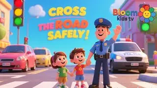 How to Cross the Road &ndash; Nursery rhymes | Fun Safety Song for Kids | 3D Cartoon Learning Song