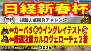 日経新春杯2026競馬予想🔥9連続G1的中男の本命馬は！？