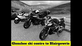Glenshee ski centre to Blairgowrie, non edited footage, riding Yamaha Tracer 9gt